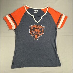 Chicago Bears NFL Football‎ vneck T-shirt Size women's large